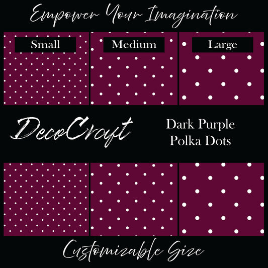 DecoCraft - Polka Dots - Dark Purple