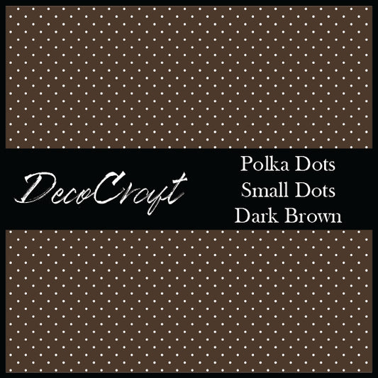 DecoCraft - Polka Dot - Dark Brown Small Dot