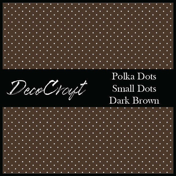 DecoCraft - Polka Dot - Dark Brown Small Dot