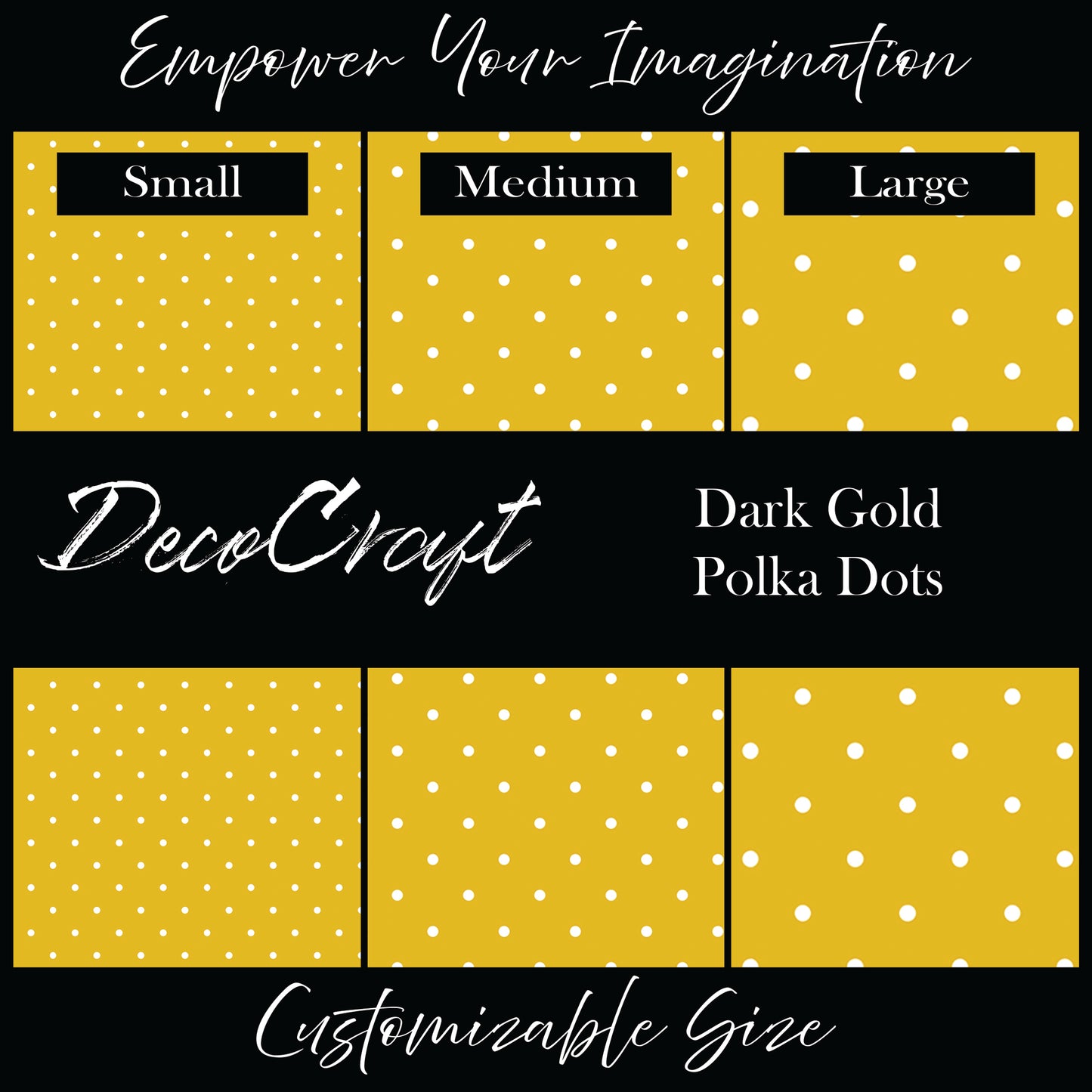 DecoCraft - Polka Dots - Dark Gold