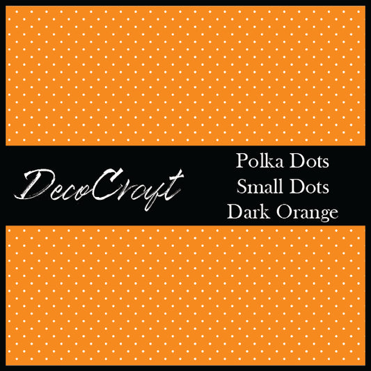 DecoCraft - Polka Dot - Dark Orange Small Dot