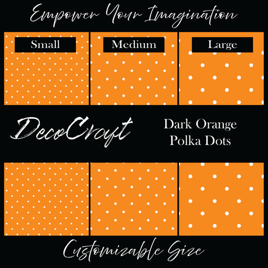 DecoCraft - Polka Dots - Dark Orange