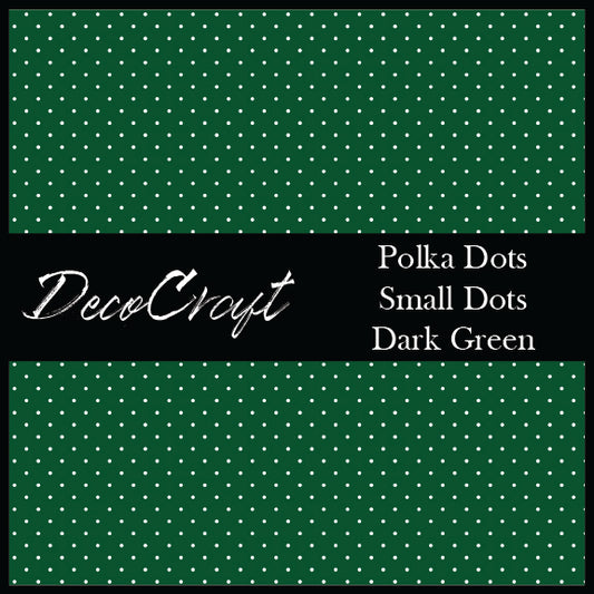 DecoCraft - Polka Dot - Dark Green Small Dot
