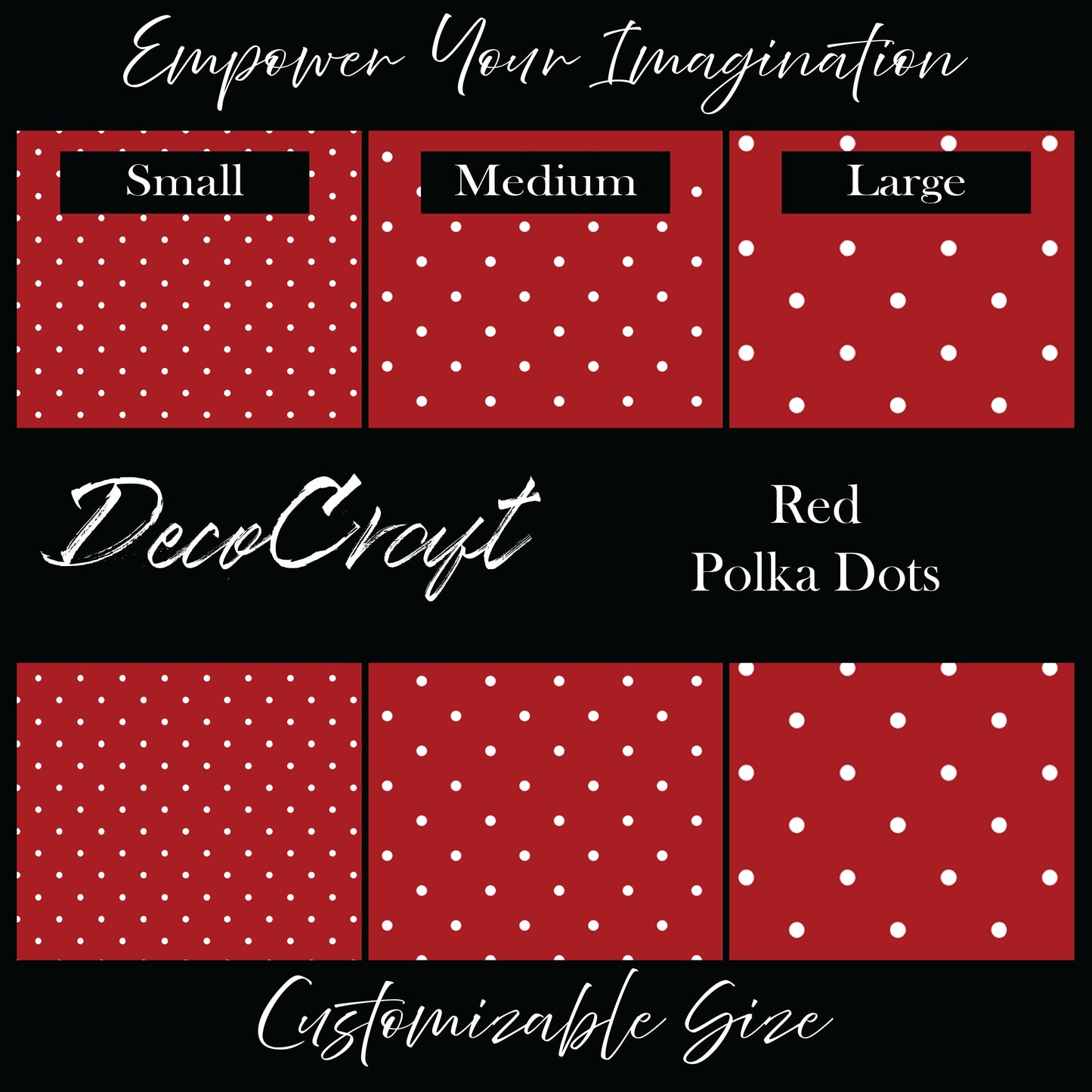 DecoCraft - Polka Dots - Dark Red