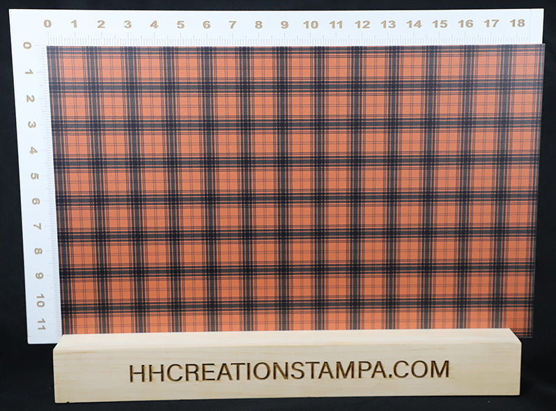 DecoCraft - Halloween - Orange and Black Plaid