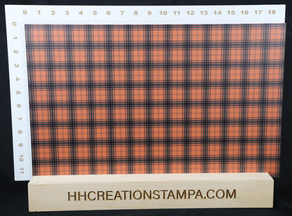 DecoCraft - Halloween - Orange and Black Plaid