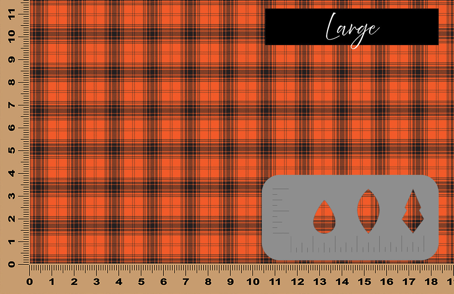 DecoCraft - Halloween - Orange and Black Plaid