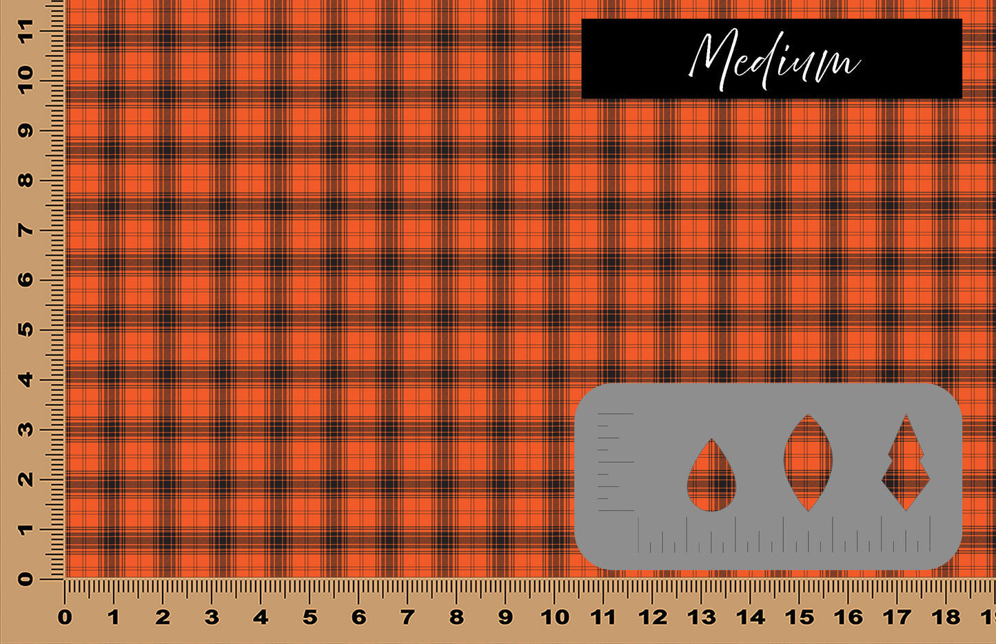 DecoCraft - Halloween - Orange and Black Plaid