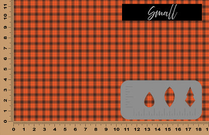 DecoCraft - Halloween - Orange and Black Plaid