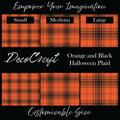 DecoCraft - Halloween - Orange and Black Plaid