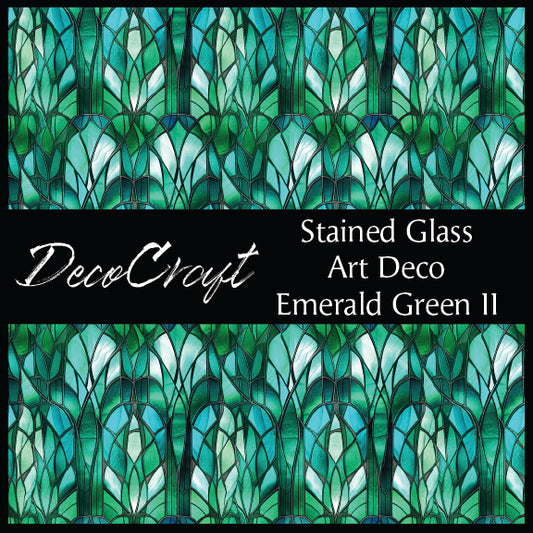 DecoCraft - Stained Glass - Art Deco - Emerald Green II