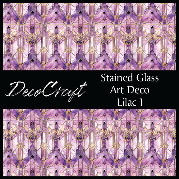 DecoCraft - Stained Glass - Art Deco - Lilac I