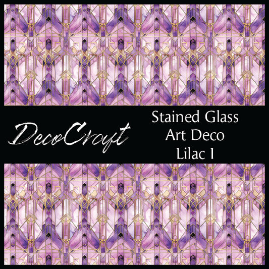 DecoCraft - Stained Glass - Art Deco - Lilac I