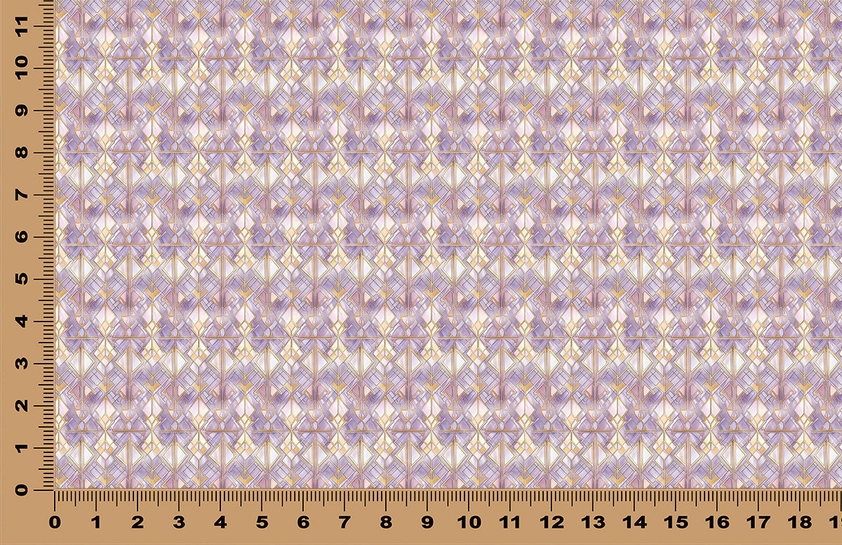 DecoCraft - Stained Glass - Art Deco - Lilac VII