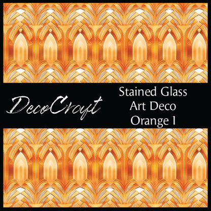 DecoCraft - Stained Glass - Art Deco - Orange I