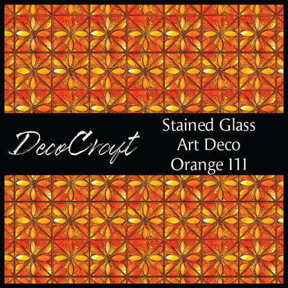 DecoCraft - Stained Glass - Art Deco - Orange III