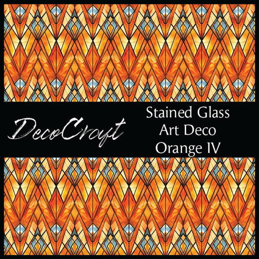 DecoCraft - Stained Glass - Art Deco - Orange IV