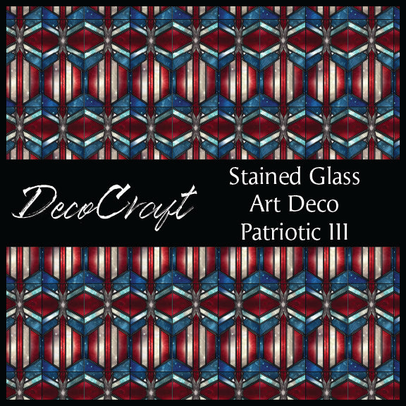 DecoCraft - Stained Glass - Art Deco - Patriotic III
