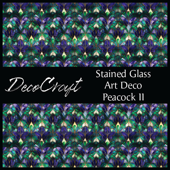 DecoCraft - Stained Glass - Art Deco - Peacock II