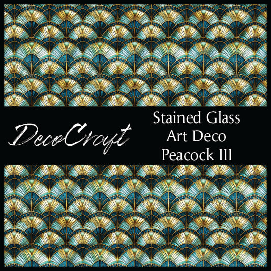 DecoCraft - Stained Glass - Art Deco - Peacock III