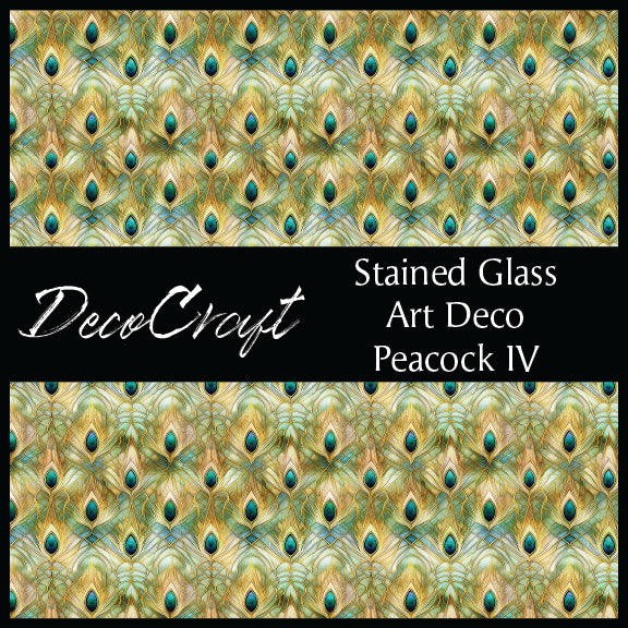 DecoCraft - Stained Glass - Art Deco - Peacock IV