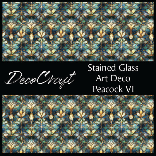 DecoCraft - Stained Glass - Art Deco - Peacock VI