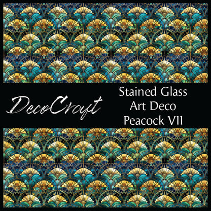 DecoCraft - Stained Glass - Art Deco - Peacock VII