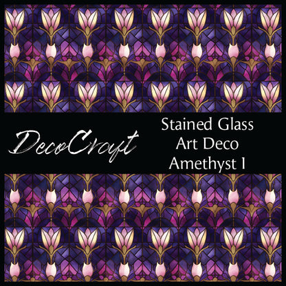 DecoCraft - Stained Glass - Art Deco - Amethyst Purple I