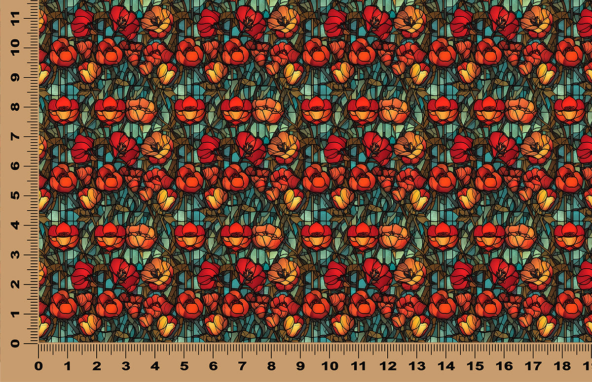 DecoCraft - Stained Glass - Flowers - Red Poppy I