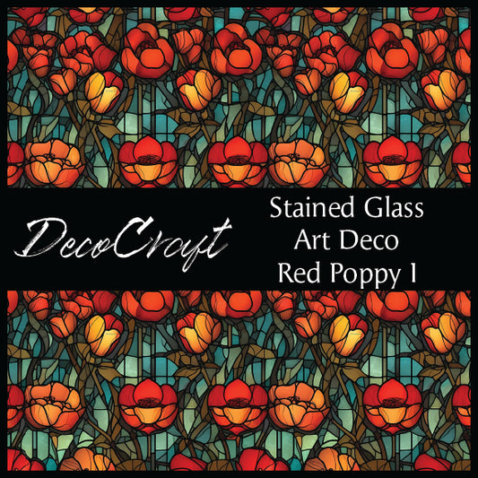 DecoCraft - Stained Glass - Flowers - Red Poppy I