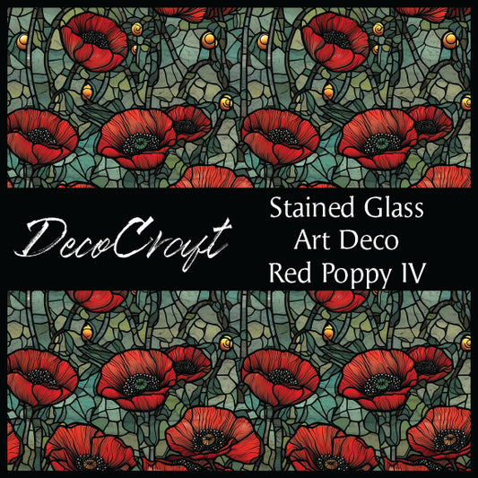 DecoCraft - Stained Glass - Flowers - Red Poppy IV