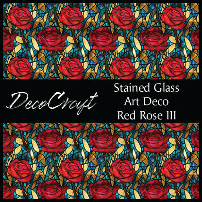 DecoCraft - Stained Glass - Flowers - Red Roses III