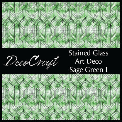 DecoCraft - Stained Glass - Art Deco - Sage I