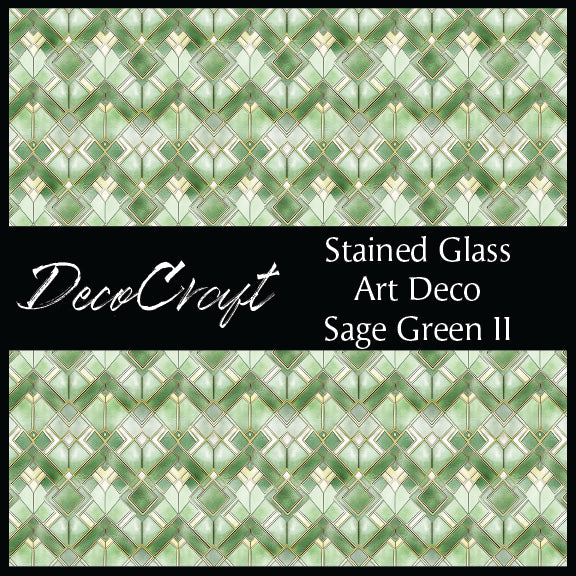 DecoCraft - Stained Glass - Art Deco - Sage II