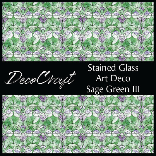 DecoCraft - Stained Glass - Art Deco - Sage IV
