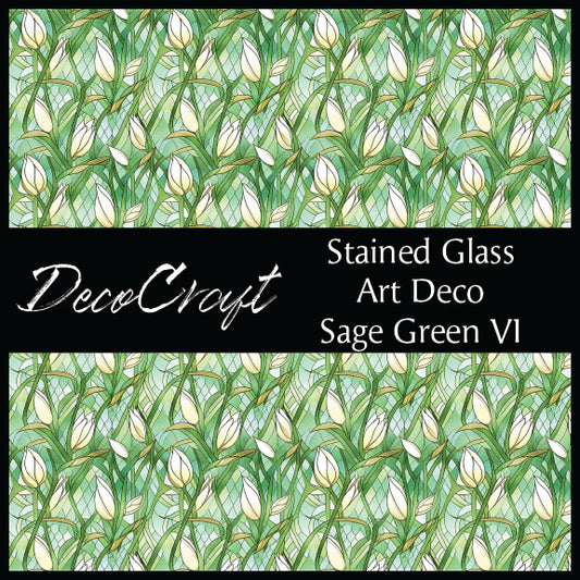 DecoCraft - Stained Glass - Art Deco - Sage VI