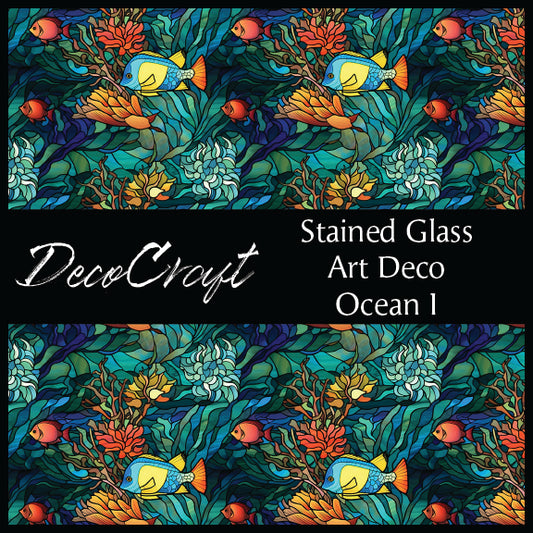 DecoCraft - Stained Glass - Ocean Fun I
