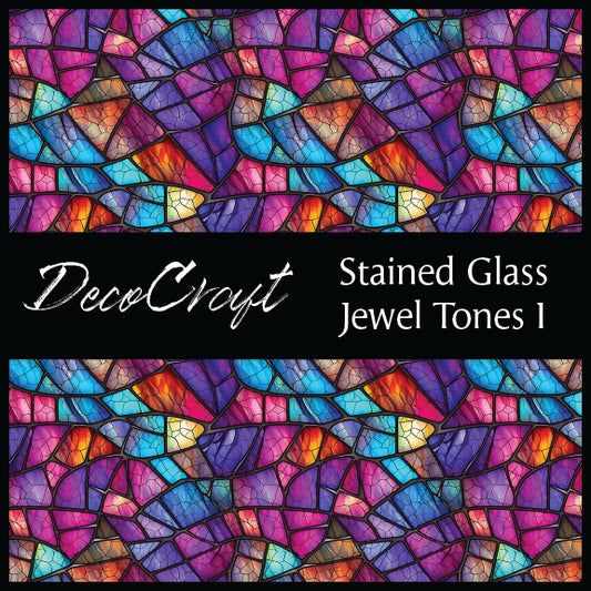 DecoCraft - Stained Glass - Multi Colors -Jewel Tones I