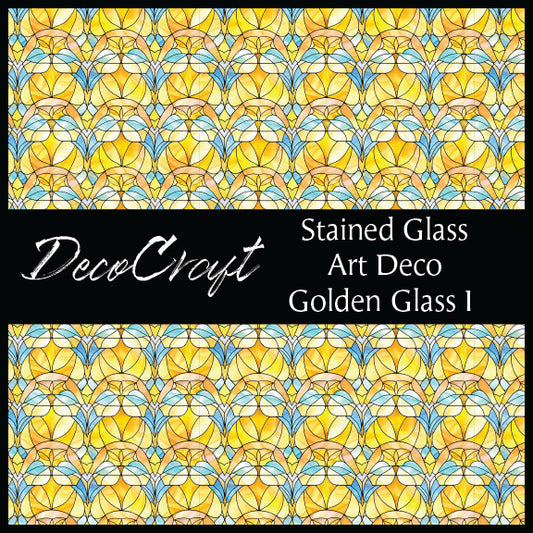 DecoCraft - Stained Glass - Art Deco - Golden Glass I