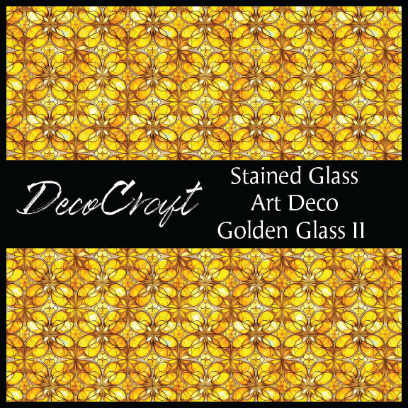 DecoCraft - Stained Glass - Art Deco - Golden Glass II