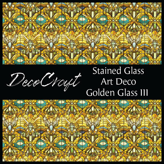 DecoCraft - Stained Glass - Art Deco - Golden Glass III