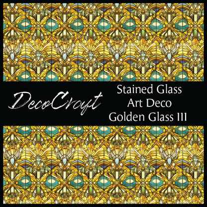 DecoCraft - Stained Glass - Art Deco - Golden Glass III