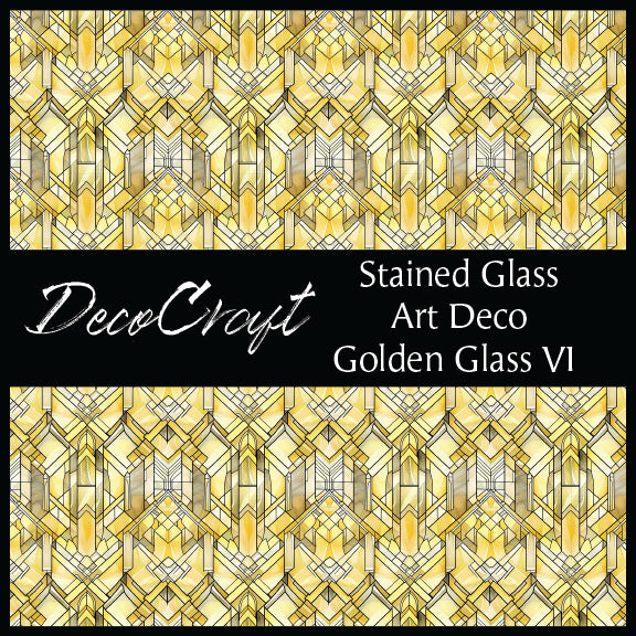 DecoCraft - Stained Glass - Art Deco - Golden Glass IV