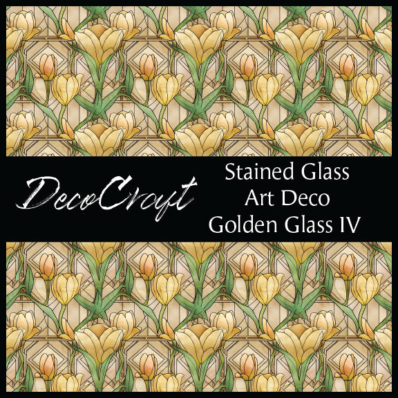 DecoCraft - Stained Glass - Art Deco - Golden Glass VI