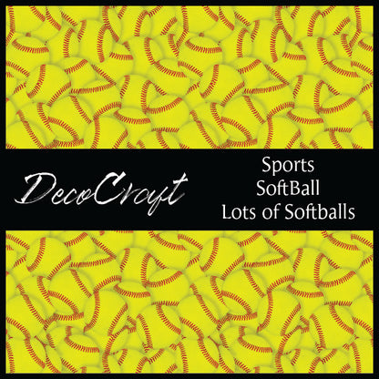 DecoCraft - Sports - Softball - Lots of Softballs
