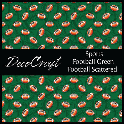 DecoCraft - Sports - Football - Green Football Scattered