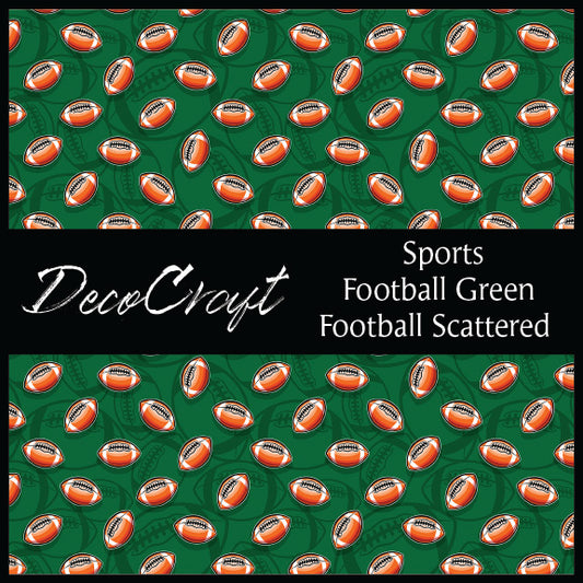 DecoCraft - Sports - Football - Green Football Scattered