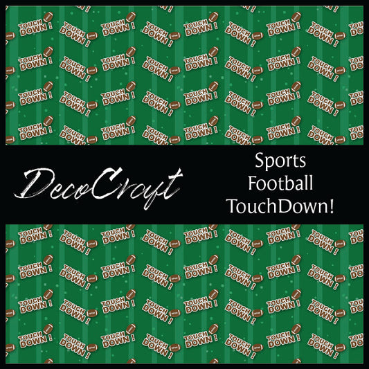 DecoCraft - Sports - Football - Green Touchdown