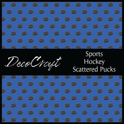 DecoCraft - Sports - Hockey - Scattered Hockey Pucks