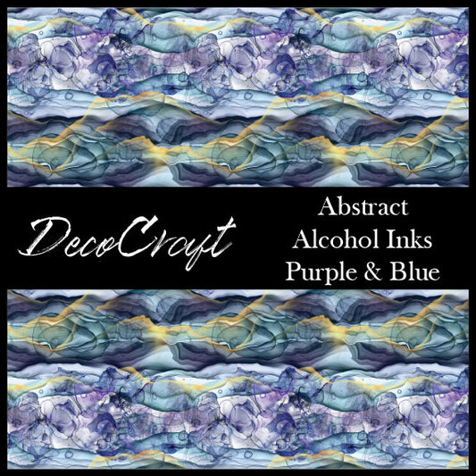DecoCraft - Abstract - Alcohol Inks - Purple & Blue
